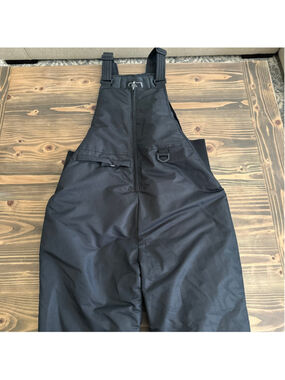 Girls AQ Arctic Quest Snow Bib Overalls Size 16 Black Ski Snow Pants Bibs